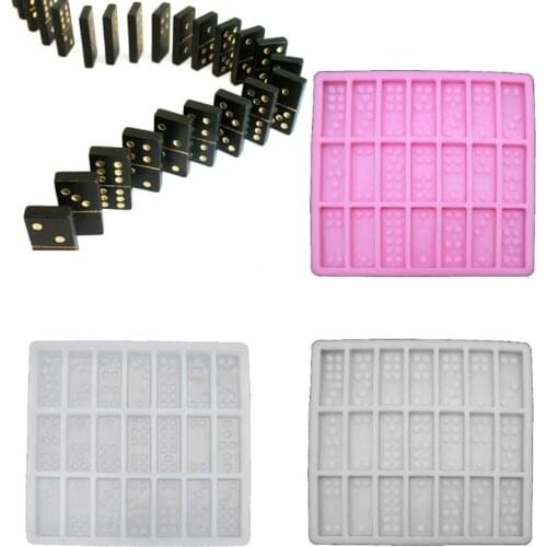 Silicone Dominoes Mold Chocolates Epoxy Resin Mold Dominoes Game Fun Art Crafts