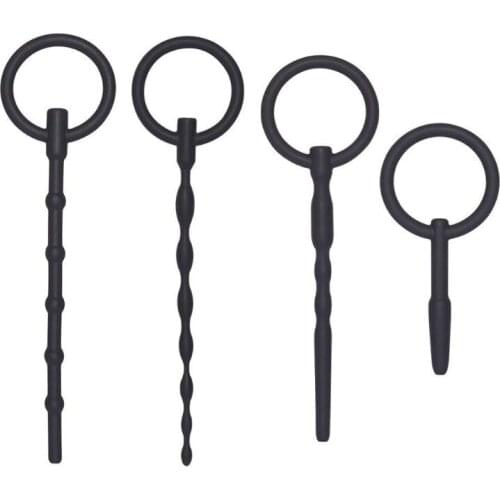 4PCS Silicone Urethra Catheter Male Penis Plug Sounding Urethral Urethral Sound Dilator Adult Sex Toy