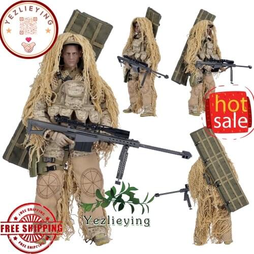 1/6 Scale Military Desert Sniper 12 Inch Soldier Action Figures Super Flexible 30CM Doll ABS Model Toys Full Joint Movable TOY