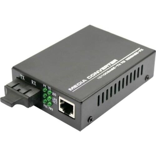 10/100m 20Km SC SMF Duplex to RJ45 Transceiver 1310nm Fiber to Ethernet Media Converter