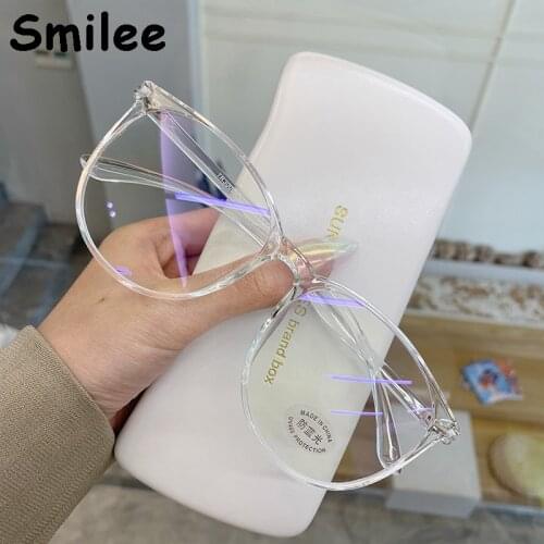 2020 Trends Office Anti Blue Light Transparent Glasses Computer Women Blue Ray Gaming Oversized Eyeglasses Frame Anti Radiation