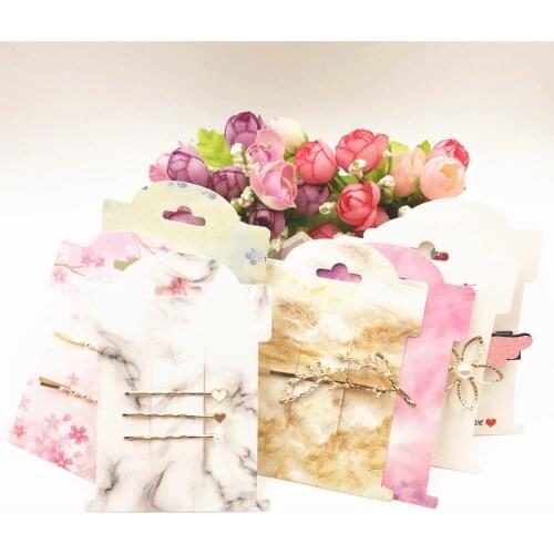 24pcs 11x8cm design with flamingo/marble/flower fashion jewelry display card brooch/hairpin display price card