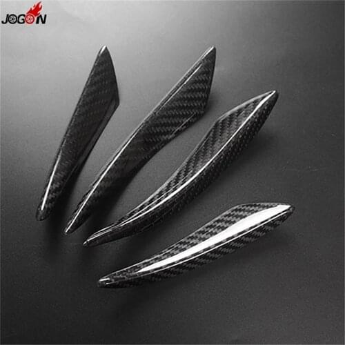 Carbon Fiber Front Bumper Fin Spoiler Trim For Benz W205 W213 X253 A180 A B C E S CLA CLS SLK R V GLA GLK GLC ML GLE Vito Class