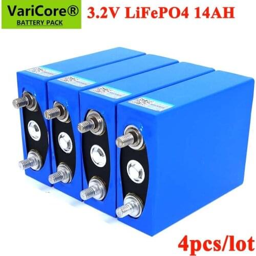 4pcs 3.2V 14Ah battery pack LiFePO4 phosphate 14000mAh for 4S 12V 24V Motorcycle Car motor batteries modification Nickel