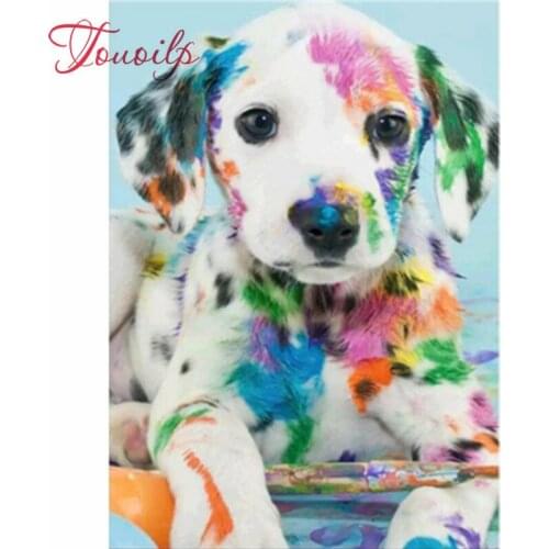 DIY 5D Diamond Painting By Number Kits Round Drill Rhinestone Pictures Arts Craft For Home Wall Decor Dalmatian Dog