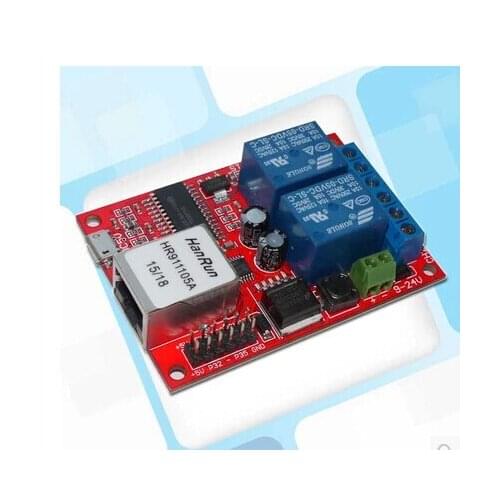 Free Shipping!!! 3pcs 2-way relay network Ethernet switch delay relay TCPUDP module controller can be expanded to 8