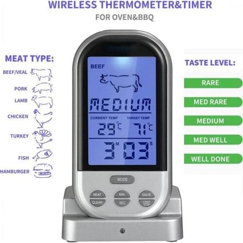 Wireless Kitchen Thermometer Digital Meat Water Milk Cooking Food Probe BBQ Electronic Oven Thermometer Kitchen