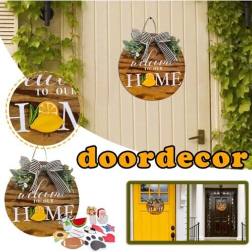 Wooden Seasonal Door Signs Can Replace Round Wooden Door Signs With Burlap Bow 11 Decorations