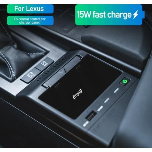 For Lexus ES Car Mobile Phone Fast QI Charger 15W Car Mobile Phone 2018-2021 ES Wireless Charging Board