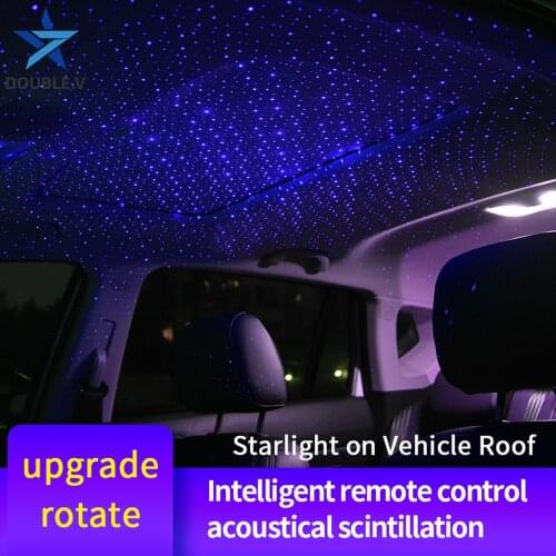 Car interior Atmosphere Ambient Star Light DJ Music Sound Lamp Remote Control rotate ambient lights Voice Control LED Light