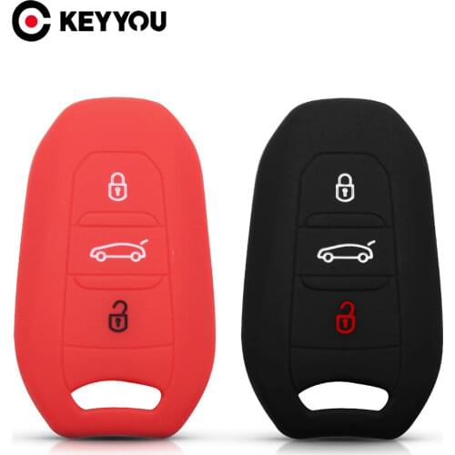 KEYYOU 20x 3 Buttons Case Remote Rover Holder 3008 C4L For Peugeot C6 508 C5 C3 508 2008 3008 C4 Aircross Picasso