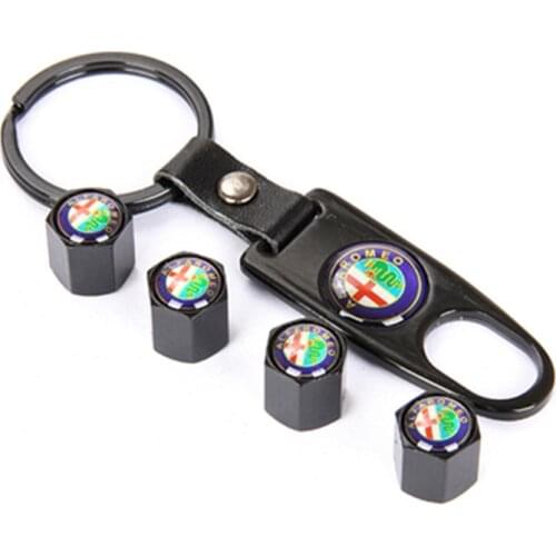 Car Tire Valve Stem Caps Wheels Cover For Alfa Romeo Giulietta 159 147 156 166 Giulia Mito Stelvio Brera Spider Auto Accessories