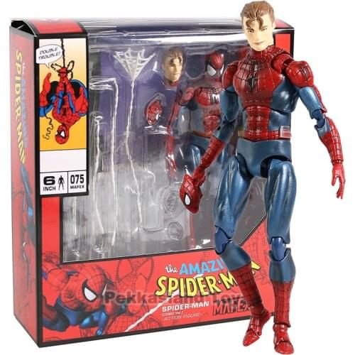MAFEX No.075 Spiderman Comic Ver. PVC Action Figure Collectible Model Toy