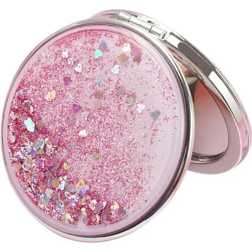 Compact Mirror Travel Pocket Makeup Mirror for Women, Purse Szie, Cosmetic Mirror Folding Magnifying Beauty Mirror