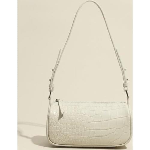 New European and American style leather handbags small square bag crocodile pattern shoulder handbag fashion bag women