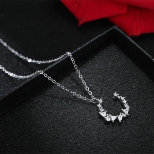 Literary Moom Fresh Korea Wild 925 Sterling Silver Clavicle Chain Temperament Trendy Female Necklace SNE209