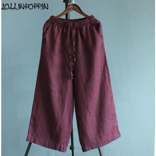 LOLLINPOPPIN Women's Wide Trousers