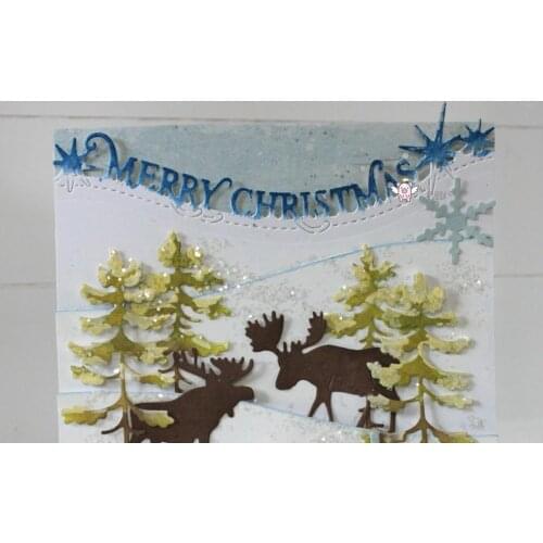 Mmao Crafts Metal Steel Cutting Dies New Christmas letter strip Stencil For DIY Scrapbooking Paper/photo Cards Embossing Dies