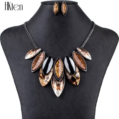 MS1504810 Fashion Jewelry Sets High Quality Necklace Sets For Women Jewelry Multicolored Crystal Resin Unique Design Party Gift