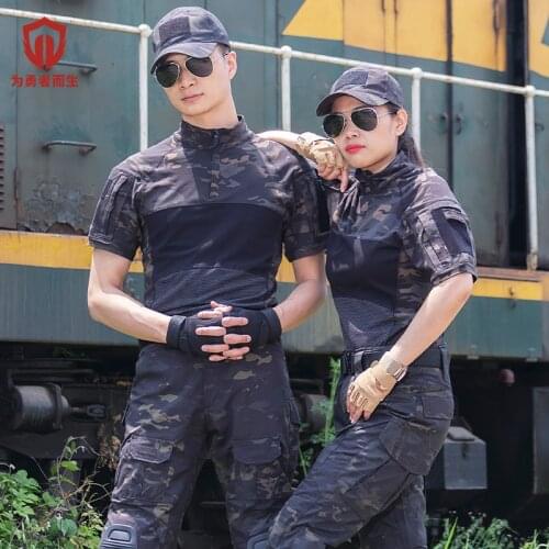 Men Military Uniform Airsoft Camouflage Tactical Suit Camping Army Special Forces Combat Jcckets Pants Militar Soldier Clothes