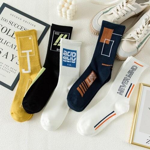 Summer New Fashion Man Socks Cotton Womens Long Socks Soft Comfortable Breathable Casual Unisex Socks Retro Street Wild Style