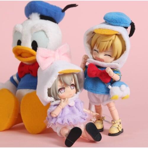 New OB Bjd Doll Clothes Duck Outfit Shirt+Underwear+Hat Duck Doll Clothes Set for ob11,obitsu11,Molly, 1/12bjd doll Accessories