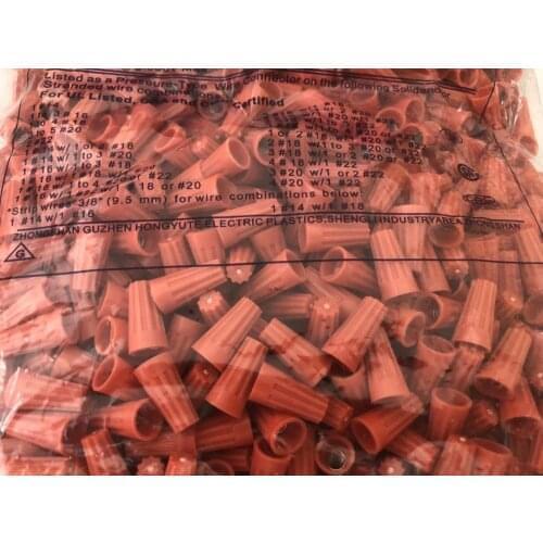 1000pcs/bag New Electrical Wire Connector Twist-On Terminals Cap Spring Insert Assortment P1 P2 P3 P4 P6