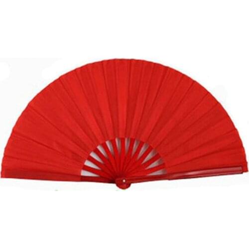 1 PC Tai Chi Fan Chinese Kongfu Plastic Bone Fan 1 Feet for Performance Decorations and Wedding Gifts Accessories THANKSLEE