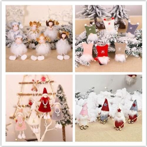 New Year 2022 Angel Christmas Ornaments Pendants Hanging Gifts Xmas Tree Decorations for Home Navidad Natal Christmas Gifts