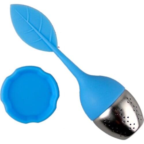 Silicone Tea Set Compartment Filter Stainless Steel Tea Strainer Leaf Tea Ball Maker Loose Leaf Herbal Mint Tea Bags