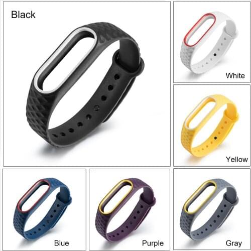 Durable Bicolor Replacement Wrist Band Strap Cover For Xiaomi 2 Smart Bracelet Xiaomi Mi Band 2 Waterproof Cover Silicone Strap