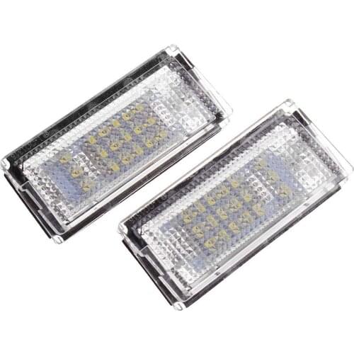 LED License Number Plate Lights Lamp Canbus Error Free White Pair for BMW E46 1998-2005