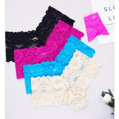 1 pieceHot Sale Sexy Lace Panties Women Fashion Lingeries Floral Seamless Panty Briefs Boxer-Shorts Comfortable Women Underwear