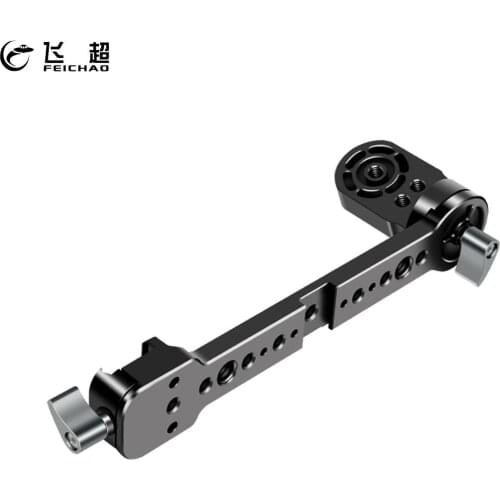 FEICHAO Handle Extension Bracket Monitor Mount Adapter with 1/4 3/8 Interface Cold Shoe Mount for DJI RS2 RSC2 Gimbal Stabilizer