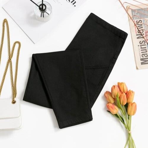 Pregnant womens cropped pants spring and summer stretch elastic loose cropped pants pants pregnant women hot mom pants