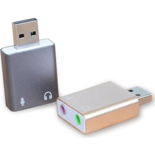 USB Input to 3.5mm TRS Headphone or Mic 3.5mm TRS Microphone to USB 2.0 Stereo Audio External Sound Card Adapter Convert