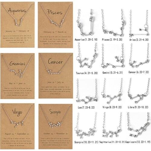 zheFanku Women's Pendants Zodiac Signs