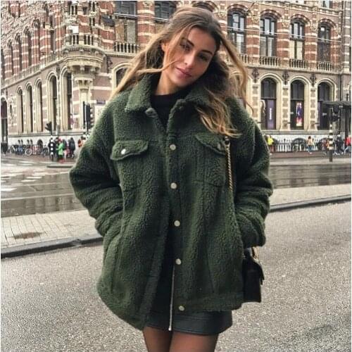 2020 Women Clothing Faux Fur Coat Winter Coats Women Womens High-end Personality Loose Wool Coat Women
