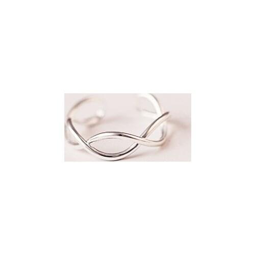 925 Sterling Silver waves Open Rings For Women Hypoallergenic Fashion Girl Sterling-silver-jewelry