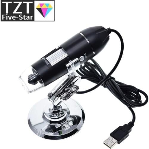 1000X HD digital USB microscope electronic microscope Camera video microscopeUSB Magnifier +calibration ruler 8 LED lights