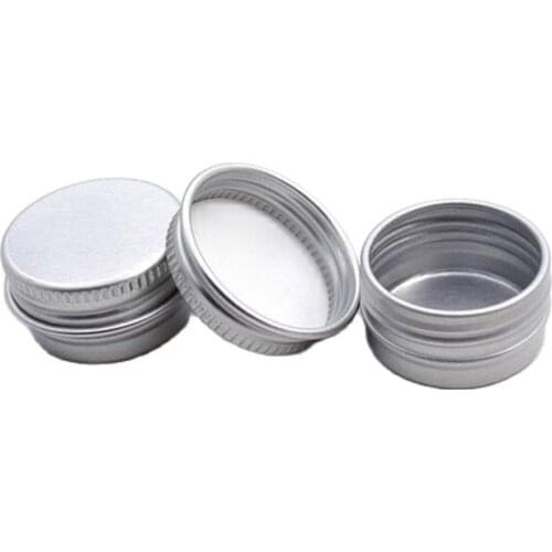 5ml Lightweight Round Trial Pack Tin Container Mini Cosmetic Cream Jar Pot Refillable Aluminum Tin Can Makeup Tool 50pcs/lot