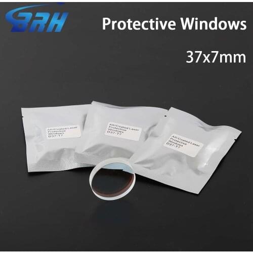 50pcs Raytools Precitec WSX Protective Lens/Windows JGS1 37*7mm 1064nm For Fiber Laser Cutting Head