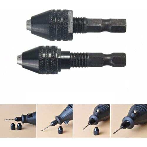 0.3-3.2mm Keyless Drill Chuck Screwdriver Impact Driver Adaptor 1/4 '' Hex Shank Drill Bit Tool Quick Change Convertor Adapter