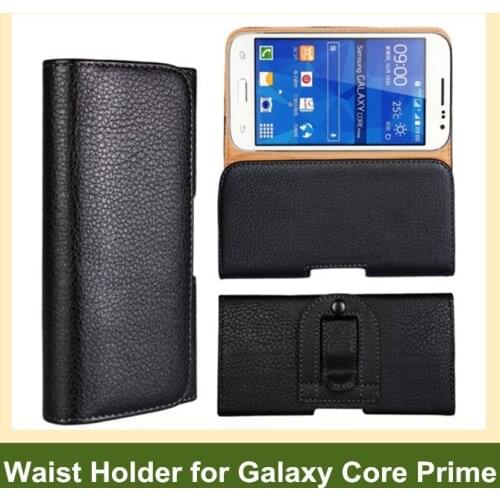 Cool Waist Holder PU Leather Flip Cover Pouch Case for Samsung Galaxy Core Prime G360 Free Shipping