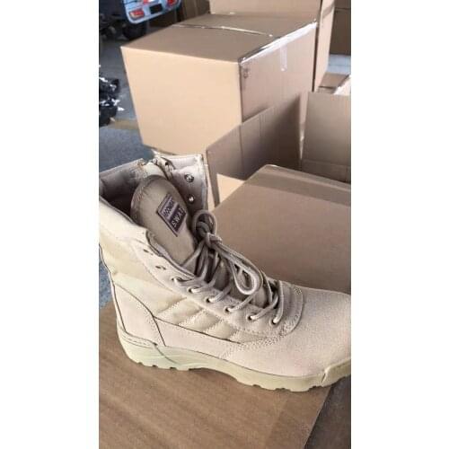 In Stock Wholesale Cheap Beige Leather Boots