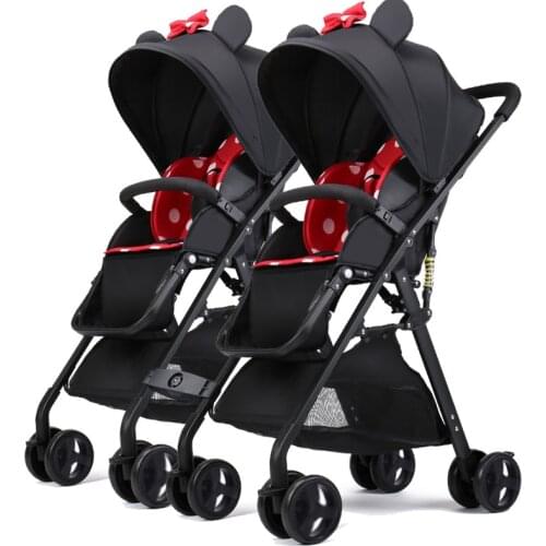 Baby Stroller Can Sit Lie Super Lightweight Folding Portable Baby High Landscape Pocket Umbrella Child Twin Stroller