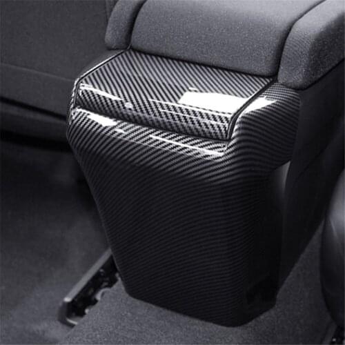 For Honda Civic 2016-2018 2019 ABS Carbon Fiber Car Rear Seat Air Conditioning Vent Cover Trim Car Accessories