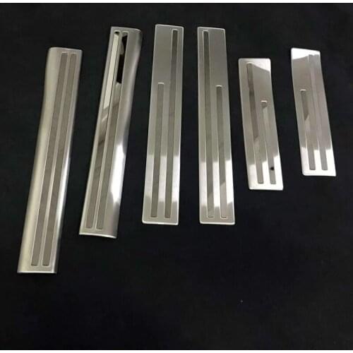 For Mitsubishi Eclipse Cross 2018 Door Sill Scuff Plate Threshold Protective Trim Stainless Steel 6pcs/set car accessories