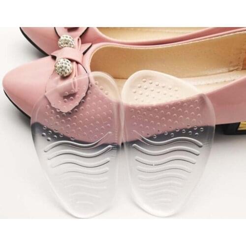 Women Girl Non-Slip Pain Relief Shoes Insoles Massager High Heels Gel Forefoot Gel Pads Flat Feet Orthotic Arch Support Pads