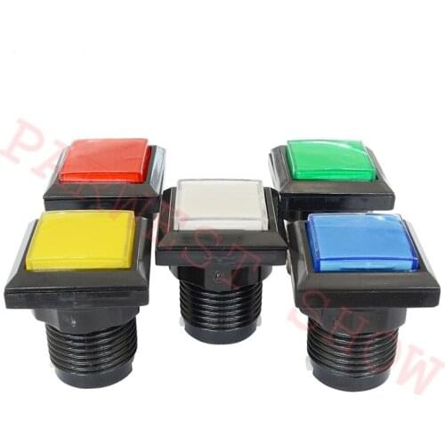 5PCS 32*32mm square Arcade push button/ illuminated push button with LED Lights and Mircoswitch for DIY Arcade Machine Kits